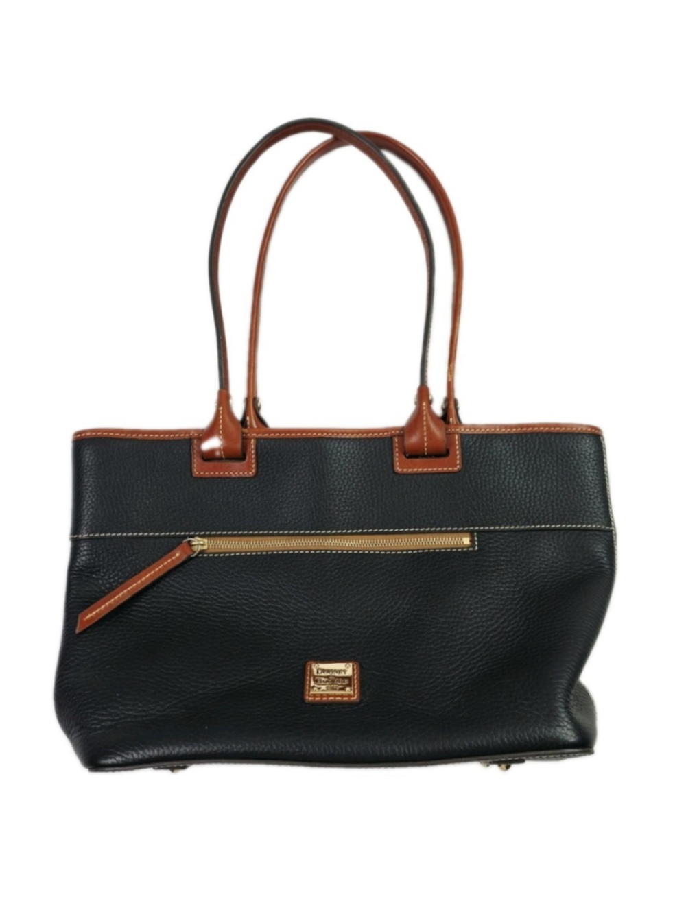 Dooney & Bourke Pebble Grain Leather Large Tote Black Shoulder Bag Purse